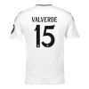 Maillot de Supporter Real Madrid Valverde 15 Domicile 2024-25 Pour Enfant